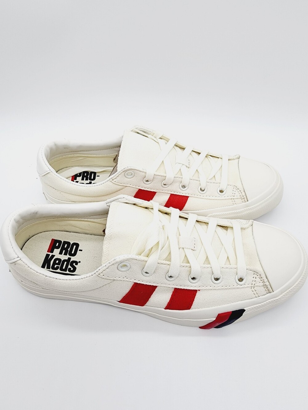 PRO-Keds Royal Plus Canvas White Red Sneakers Men's Size 9.5 NEW - Picture 12 of 16